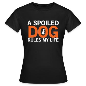 Ein verdorbener Hund Lustiges Hundeliebhaber-T-Shirt - Frauen T-Shirt - Schwarz - Vorne - AI Model Female 172 dark (172cm)