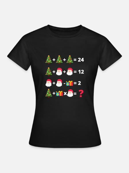 Mathématique de Noël - T-shirt Femme - noir