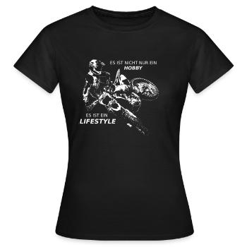 Motocross Dirt Bike Braap Shirt - Frauen T-Shirt - Schwarz - Vorne - AI Model Female 172 dark (172cm)
