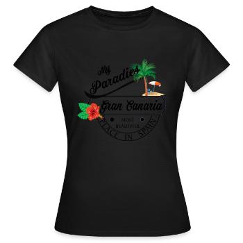 Grande Canarie Iles Canaries vacances - T-shirt Femme - noir - Devant - AI Model Female 172 dark (172cm)