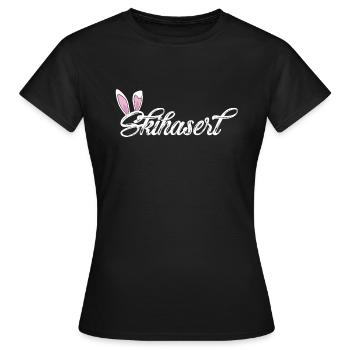 Skihaserl - Frauen T-Shirt - Schwarz - Vorne - AI Model Female 172 dark (172cm)