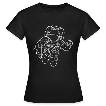 astronaut - Women's T-Shirt - black - Front - AI Model Female 172 dark (172cm)