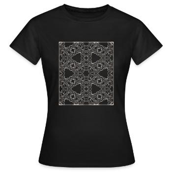 OrnamenttiHopeanharmaa - T-shirt Femme - noir - Devant - AI Model Female 172 dark (172cm)