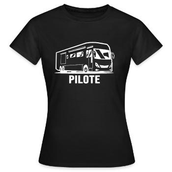 camping car pilote - T-shirt Femme - noir - Devant - AI Model Female 172 dark (172cm)