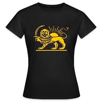 Iran löwe - Women's T-Shirt - black - Front - AI Model Female 172 dark (172cm)