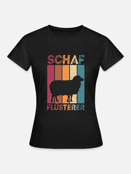 Schaf Flüsterer Lustiges Landwirt Dorf Schafe - Frauen T-Shirt - Schwarz