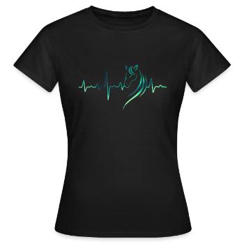 Cheval cavalier cadeau de cavalier - T-shirt Femme - noir - Devant - AI Model Female 172 dark (172cm)