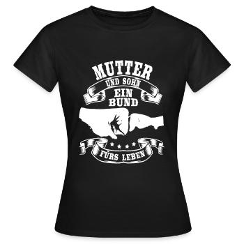Mutter & Sohn Ein Bund Muttertag Geschenk - Frauen T-Shirt - Schwarz - Vorne - AI Model Female 172 dark (172cm)