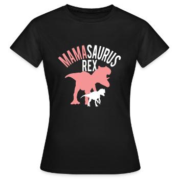 Mamasaurus mother's day mom mother daughter - Women's T-Shirt - black - Front - AI Model Female 172 dark (172cm)