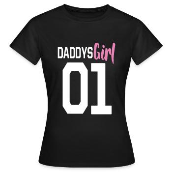 Father Daughter Gift Sweet Daddys Girl - Women's T-Shirt - black - Front - AI Model Female 172 dark (172cm)