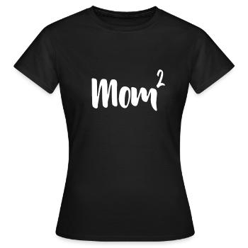 Mom twins kids mothers day gift - Women's T-Shirt - black - Front - AI Model Female 172 dark (172cm)