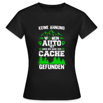 Geocacher Radar Lustiger Geocaching Spruch - Frauen T-Shirt - Schwarz - Vorne - AI Model Female 172 dark (172cm)