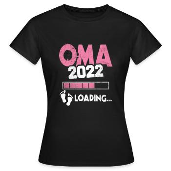 Werdende Oma 2022 Loading Nachwuchs Großmutter - Frauen T-Shirt - Schwarz - Vorne - AI Model Female 172 dark (172cm)