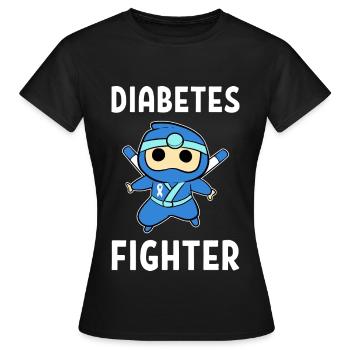 Diabetes Diabetic Insulin Fighter - Women's T-Shirt - black - Front - AI Model Female 172 dark (172cm)