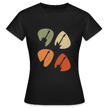 Guitariste Guitariste Guitariste Guitariste Vintage - T-shirt Femme - noir - Devant - AI Model Female 172 dark (172cm)