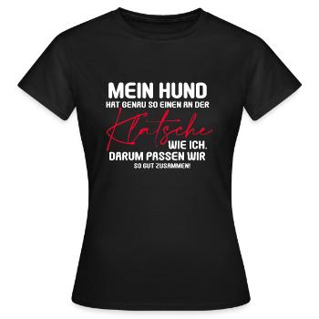 Klatsche - Frauen T-Shirt - Schwarz - Vorne - AI Model Female 172 dark (172cm)