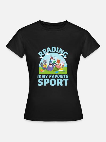 la lecture est mon animal de sport préféré en lisant des livres - T-shirt Femme - noir