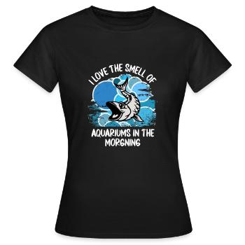 Aquarium Aquarists Fish Ornamental fish Aquaristics - Women's T-Shirt - black - Front - AI Model Female 172 dark (172cm)