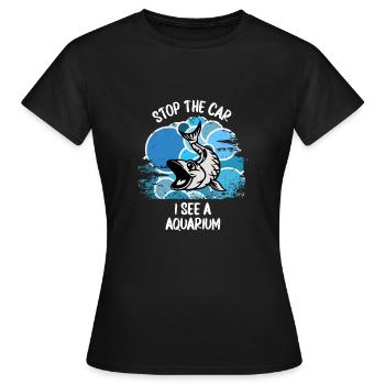 Aquarium Aquarist Fish Ornamental Fish Aquaristics - Women's T-Shirt - black - Front - AI Model Female 172 dark (172cm)