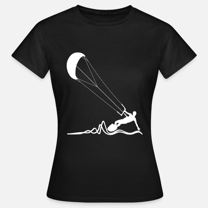 Kitesurfer - Frauen T-Shirt - Schwarz