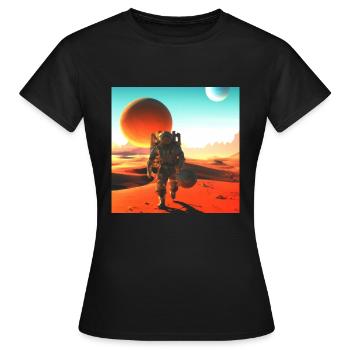 Mission Mars - T-shirt Femme - noir - Devant - AI Model Female 172 dark (172cm)