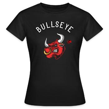 Bullseye Dartfan Dartpfeil Auge - Frauen T-Shirt - Schwarz - Vorne - AI Model Female 172 dark (172cm)