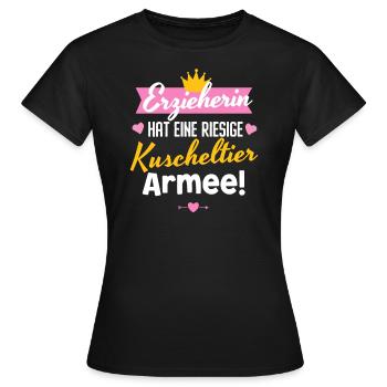 Erzieherin Weihnachten Kuscheltier Armee Lustig - Frauen T-Shirt - Schwarz - Vorne - AI Model Female 172 dark (172cm)