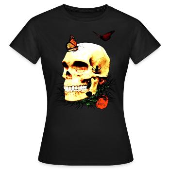 skull...perfect for halloween - Frauen T-Shirt - Schwarz - Vorne - AI Model Female 172 dark (172cm)