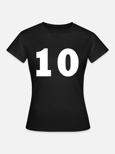10 - Frauen T-Shirt - Schwarz