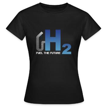 Wasserstoff - Die Zukunft Tanken - Frauen T-Shirt - Schwarz - Vorne - AI Model Female 172 dark (172cm)