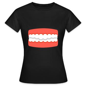Dentition dent bouche - T-shirt Femme - noir - Devant - AI Model Female 172 dark (172cm)