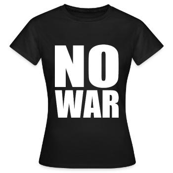 No war - Frauen T-Shirt - Schwarz - Vorne - AI Model Female 172 dark (172cm)