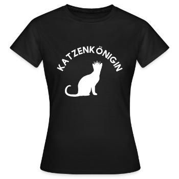 Katzenkönigin | Jura Design - Frauen T-Shirt - Schwarz - Vorne - AI Model Female 172 dark (172cm)