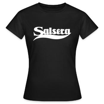 Salsera - Salsa Dance Shirt - T-shirt Femme - noir - Devant - AI Model Female 172 dark (172cm)