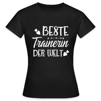 Beste Trainerin der Welt - Frauen T-Shirt - Schwarz - Vorne - AI Model Female 172 dark (172cm)