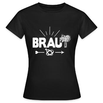 Braut Hochzeit Heirat Kostüm Gruppenoutfit - Frauen T-Shirt - Schwarz - Vorne - AI Model Female 172 dark (172cm)