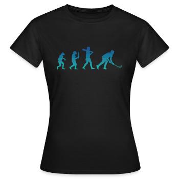 Floorball Unihockey Spiel Design für Floorball - Frauen T-Shirt - Schwarz - Vorne - AI Model Female 172 dark (172cm)
