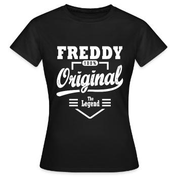 Freddy Geschenk Original Personalisierter Name Freddy - Frauen T-Shirt - Schwarz - Vorne - AI Model Female 172 dark (172cm)