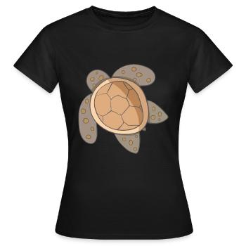 Tortue aquatique - T-shirt Femme - noir - Devant - AI Model Female 172 dark (172cm)