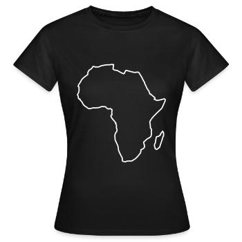 Afrique carte continent - T-shirt Femme - noir - Devant - AI Model Female 172 dark (172cm)