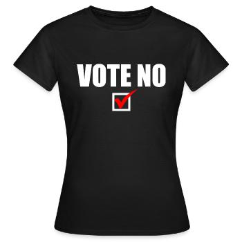 Vote no - T-shirt Femme - noir - Devant - AI Model Female 172 dark (172cm)