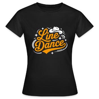La danse en ligne : mon hobby - ma passion - mon truc - T-shirt Femme - noir - Devant - AI Model Female 172 dark (172cm)