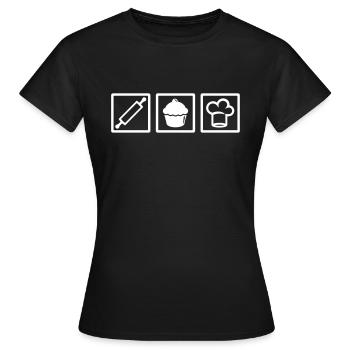 Pâtissier - T-shirt Femme - noir - Devant - AI Model Female 172 dark (172cm)