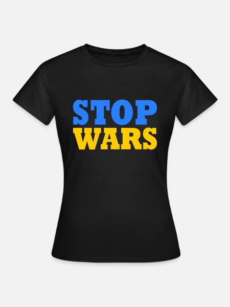 Stop war - Frauen T-Shirt - Schwarz