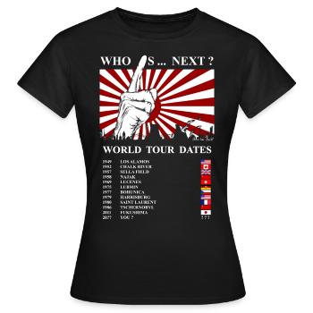 Fukushima , Anti,Energie nucléaire Non merci , Energie nucléaire - T-shirt Femme - noir - Devant - AI Model Female 172 dark (172cm)