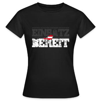 Austrian Firefighters Edition 2017 - Frauen T-Shirt - Schwarz - Vorne - AI Model Female 172 dark (172cm)