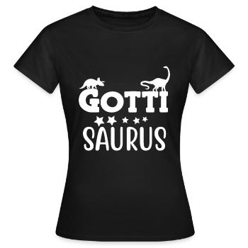Gotti Saurus Gotti Schweiz Patentante - Frauen T-Shirt - Schwarz - Vorne - AI Model Female 172 dark (172cm)