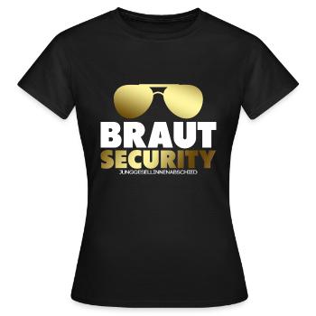 Junggesellinnenabschied Braut Security Hochzeit - Frauen T-Shirt - Schwarz - Vorne - AI Model Female 172 dark (172cm)