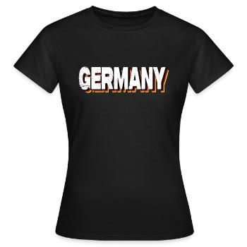 Allemagne - T-shirt Femme - noir - Devant - AI Model Female 172 dark (172cm)