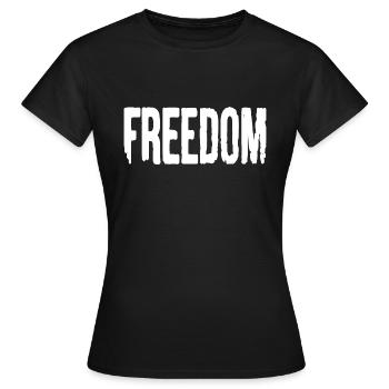 Freedom - Women's T-Shirt - black - Front - AI Model Female 172 dark (172cm)